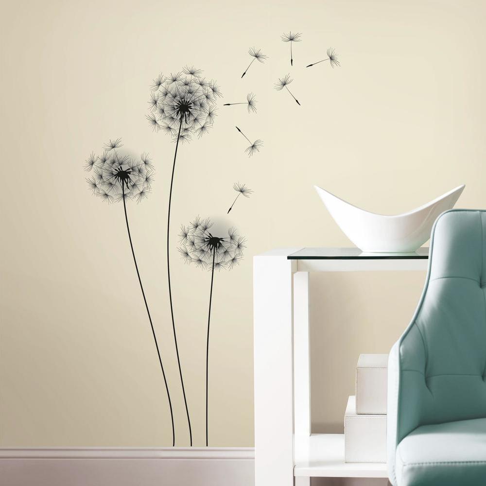 WHIMSICAL DANDELION PEEL AND STICK GIANT WALL DECALS Peel And Stick Decals The Mural Store